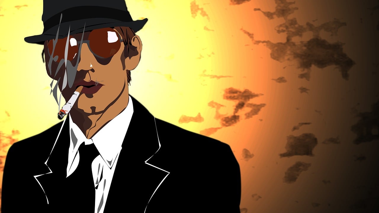 This article focuses on anti-social forces in Japan and the measures that companies should take. An eye-catching image featuring a person who evokes the image of the Yakuza.